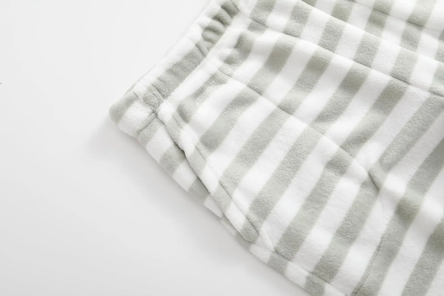 Womens Fuzzy Pajama Pants Elastic Waist Fluffy Pj Fleece Striped Pj Pants Comfy Lounge Sleepwear Pants with Pockets
