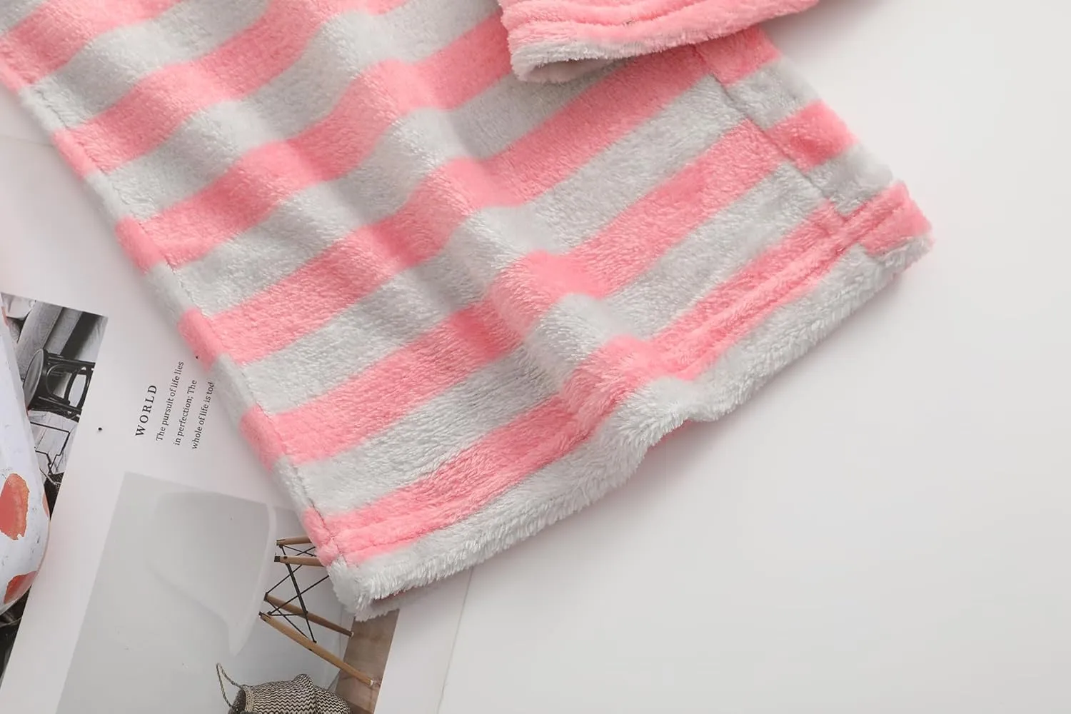 Womens Fuzzy Pajama Pants Elastic Waist Fluffy Pj Fleece Striped Pj Pants Comfy Lounge Sleepwear Pants with Pockets