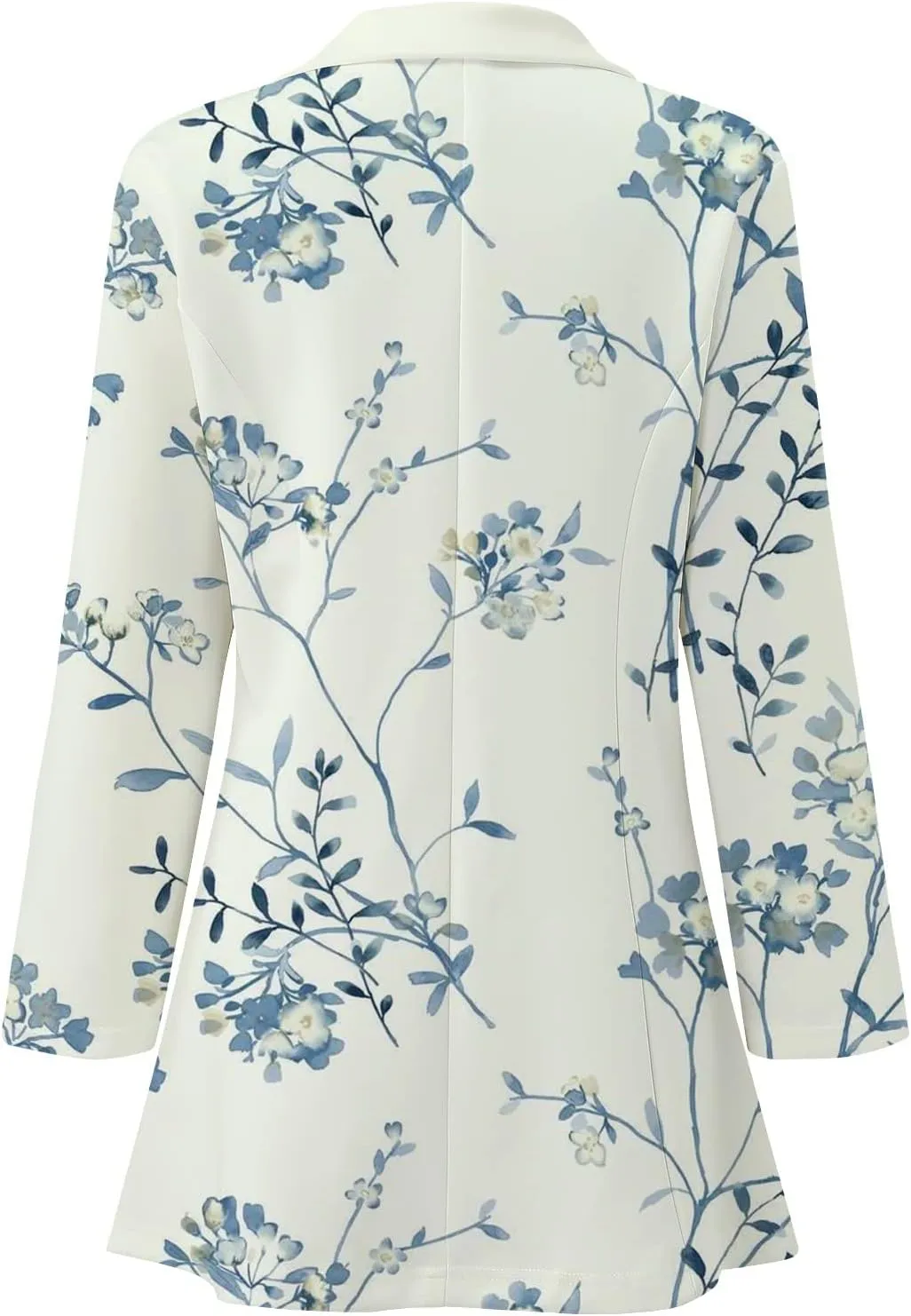 Women's Long Blazer Casual Printed Suit Sleeve Loose Comfortable Cardigan Coat Blazers for Work Casual