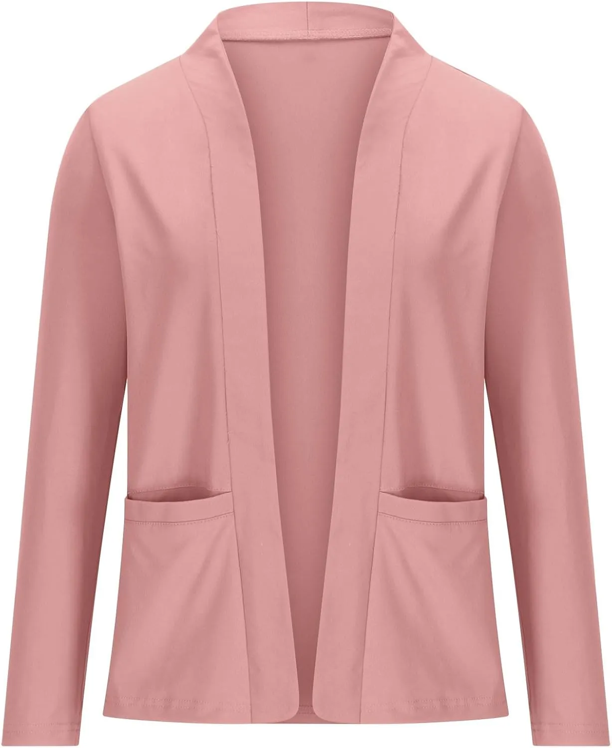 Women's Open Front Office Work Business Jackets Casual Long Sleeve Lapel Blazer Dressy Formal Solid Color Blazers