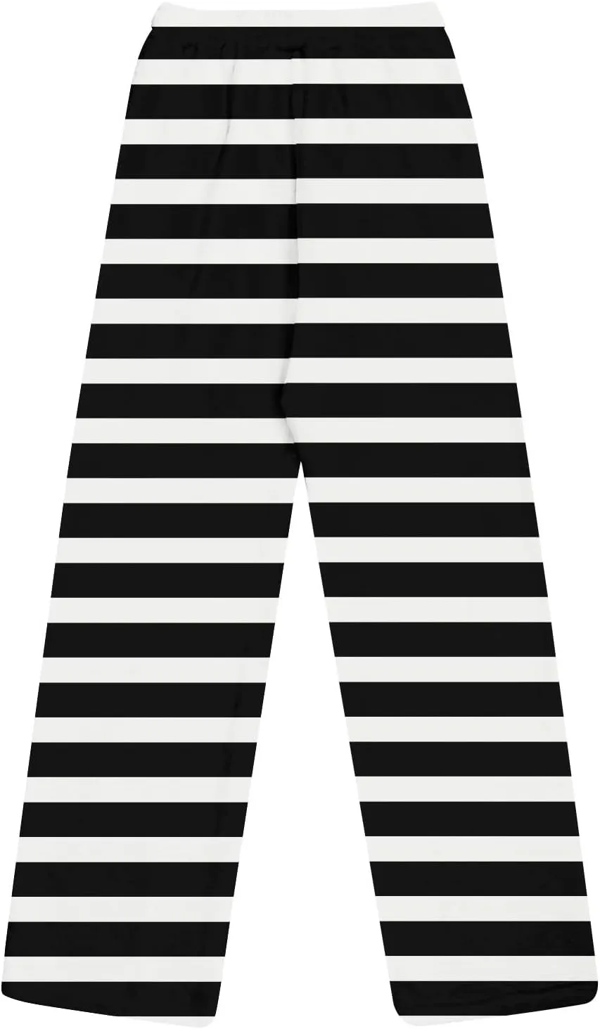 Women's Plush Pajama Pants, Soft Fluffy Fleece Warm Striped Pjs Bottoms Sleepwear Winter Comfy Fuzzy Lounge Pants