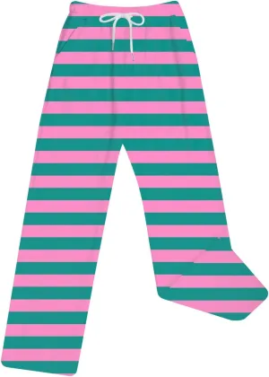 Women's Plush Pajama Pants, Soft Fluffy Fleece Warm Striped Pjs Bottoms Sleepwear Winter Comfy Fuzzy Lounge Pants
