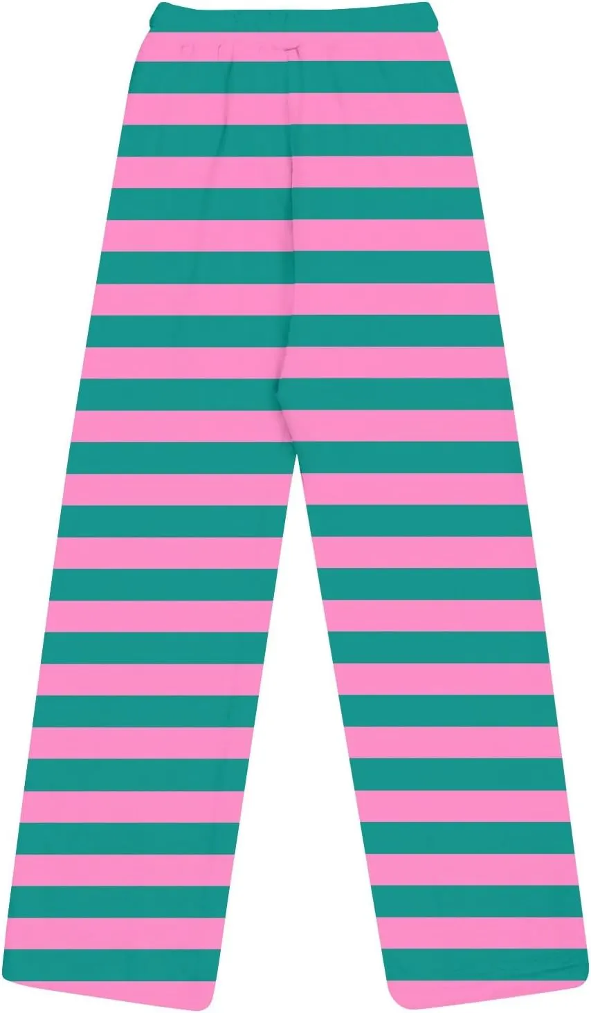 Women's Plush Pajama Pants, Soft Fluffy Fleece Warm Striped Pjs Bottoms Sleepwear Winter Comfy Fuzzy Lounge Pants