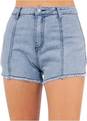 Women's Star Print High Waisted Vintage Jean Shorts 2025 Trendy Patchwork Casual Summer Y2K Denim Shorts with Pockets