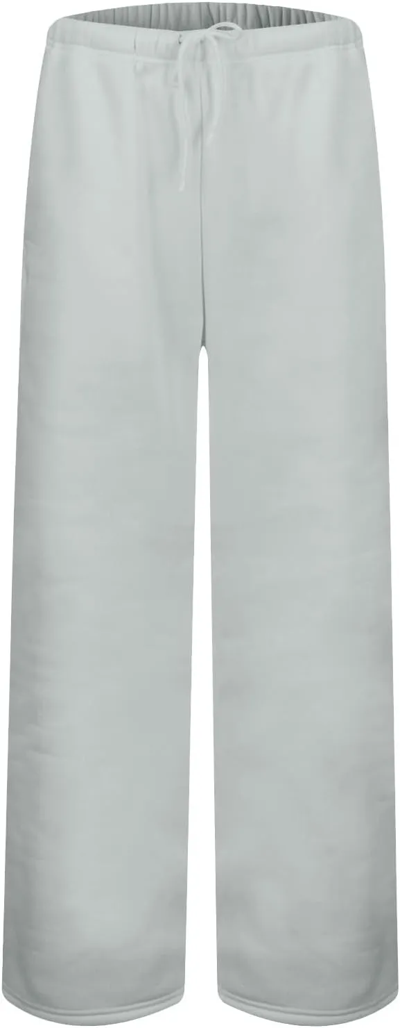 Womens Sweatpants Baggy Wide Fleece Lined Straight Leg Sweatpants Fall Casual Elastic Waist Lounge Yoga Pants
