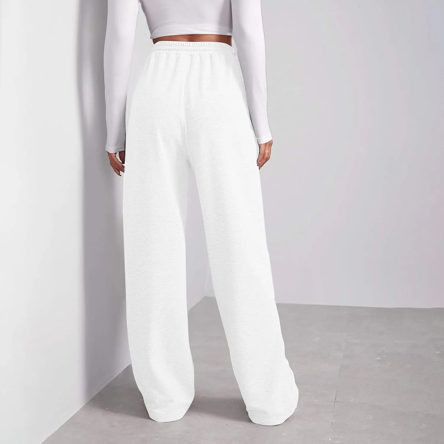 Women's Sweatpants Womens Casual Trendy Winter Warm Straight Leg Pants Sherpa Straight Leg Jogger Pants Sweatpants