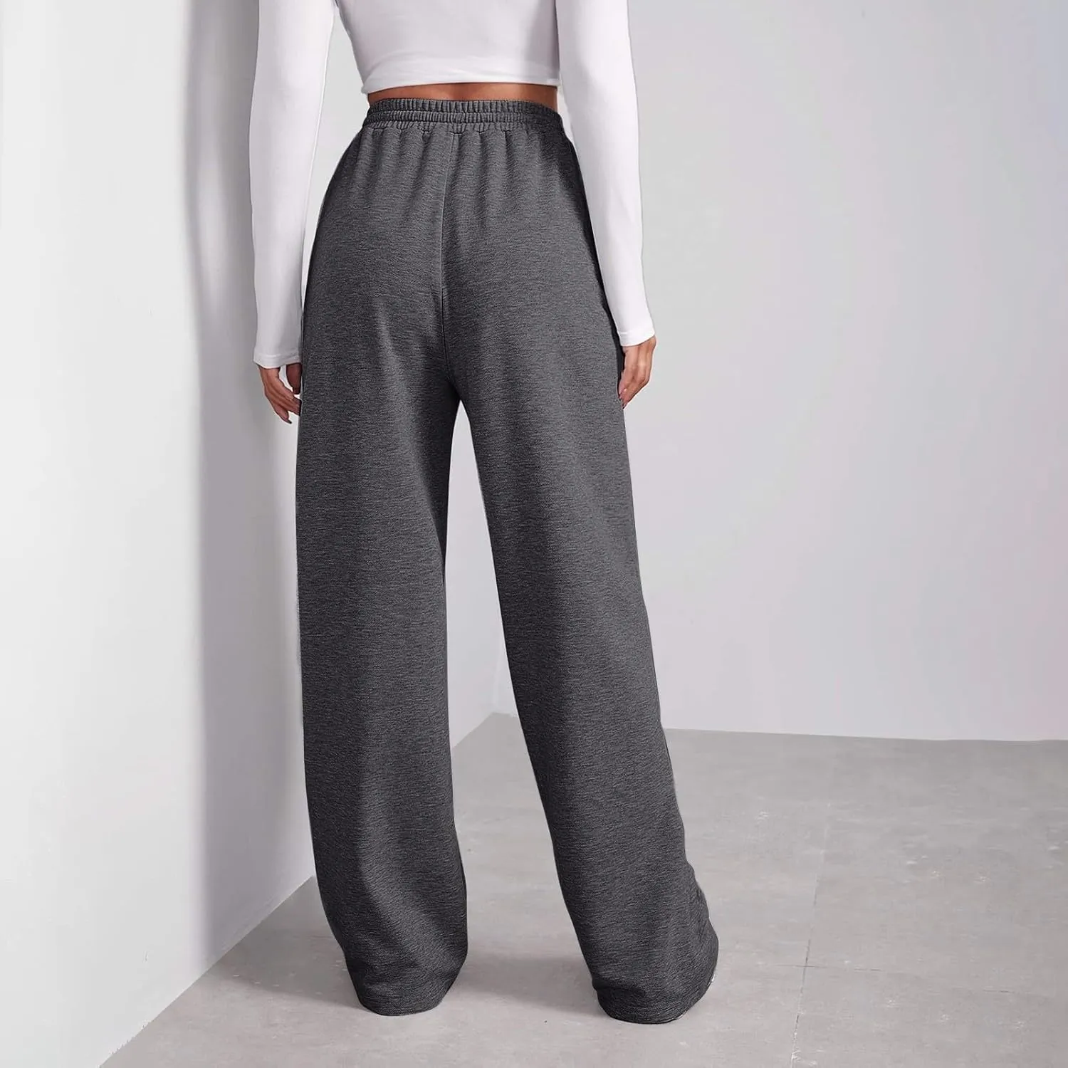 Women's Sweatpants Womens Casual Trendy Winter Warm Straight Leg Pants Sherpa Straight Leg Jogger Pants Sweatpants
