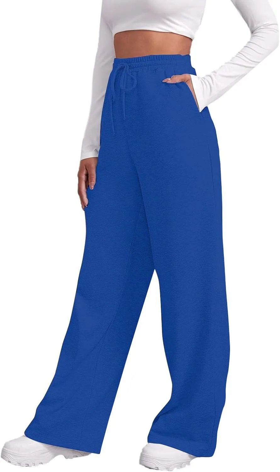 Women's Sweatpants Womens Casual Trendy Winter Warm Straight Leg Pants Sherpa Straight Leg Jogger Pants Sweatpants