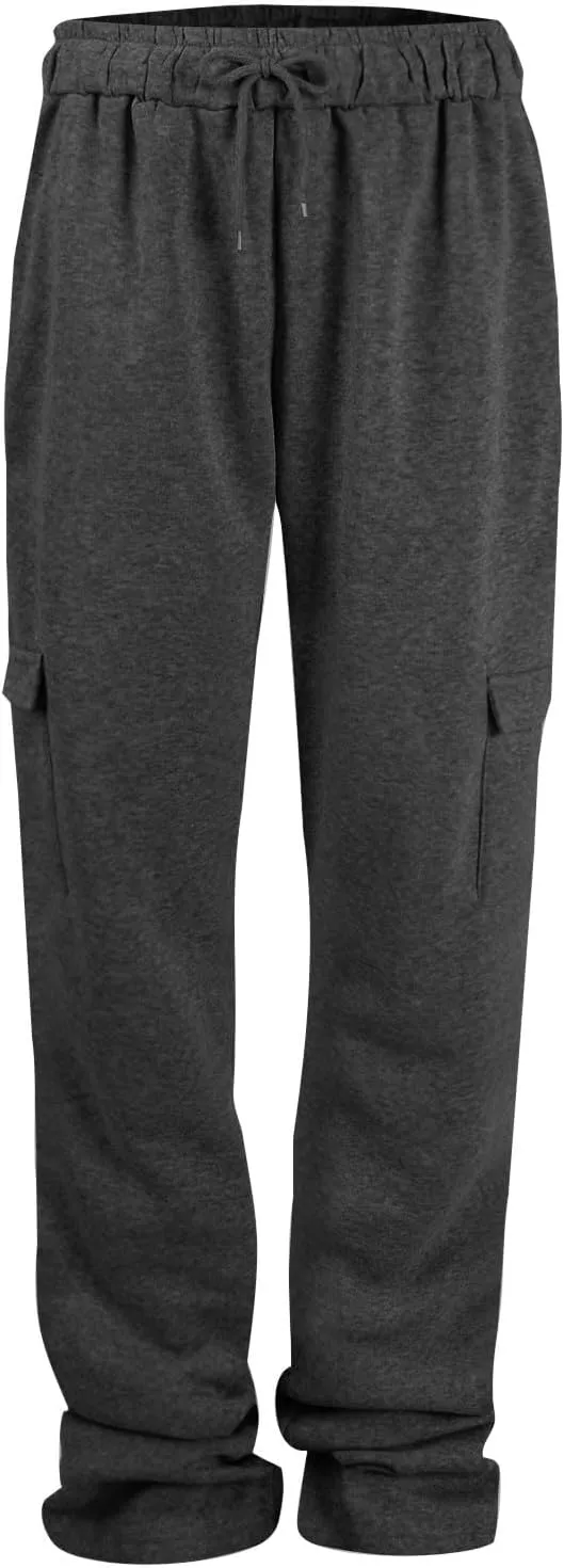 Women's Wide Leg Sweatpants 2025 Trendy Drawstring High Waisted Casual Trousers Jogger Pant Color Block Sweat Pants