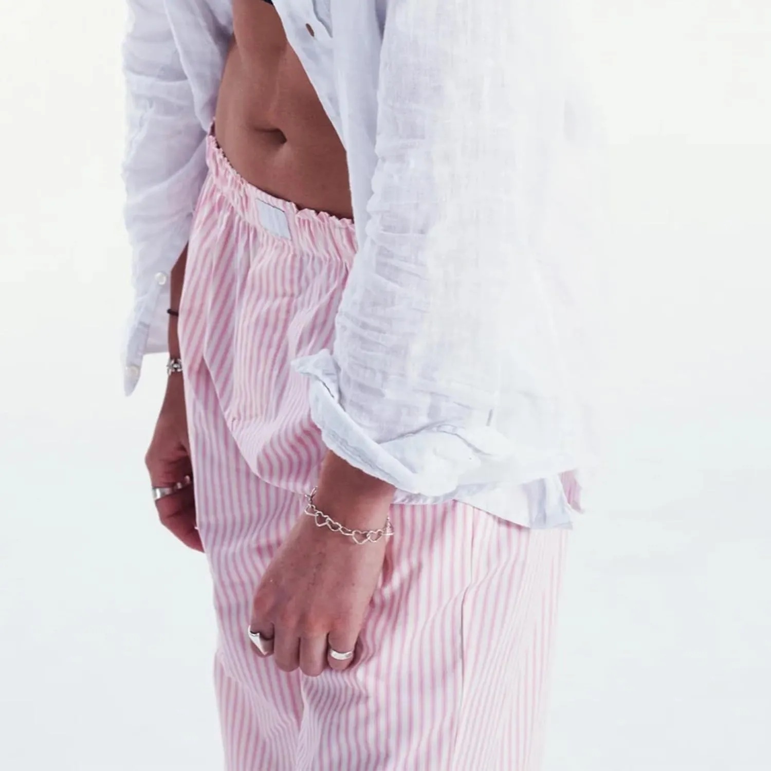 XBTCLXEBCO Women Y2K Striped Lounge Pants Elastic Waist Straight Wide Leg Pajama Bottoms Casual Going Out Trousers Pants