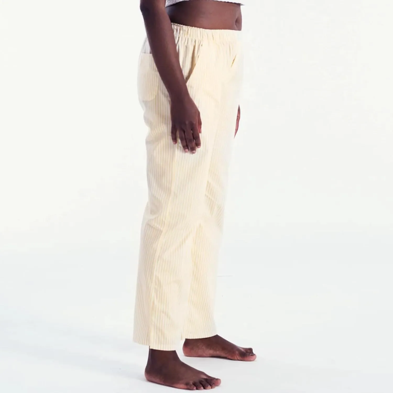 XBTCLXEBCO Women Y2K Striped Lounge Pants Elastic Waist Straight Wide Leg Pajama Bottoms Casual Going Out Trousers Pants
